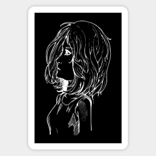 Portrait line art Magnet